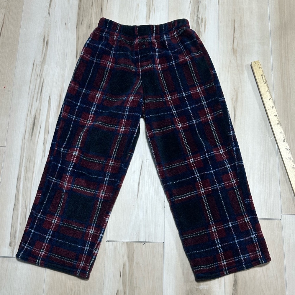 Plaid fleece warm Kids Pajama Pants 8-10 19-432
